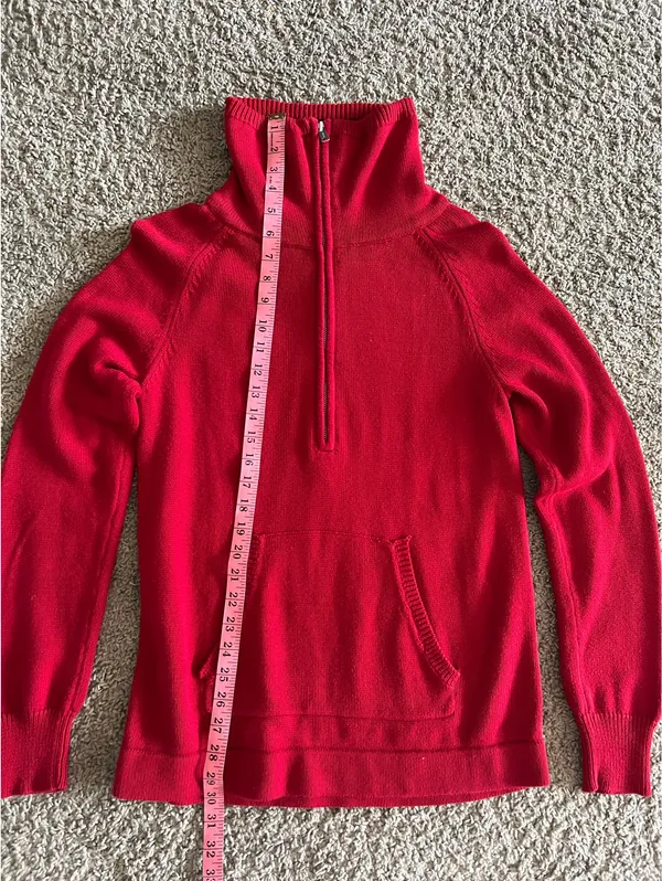 Lauren Ralph Lauren Classic Red Quarter Zip Pullover L/G - Image 6