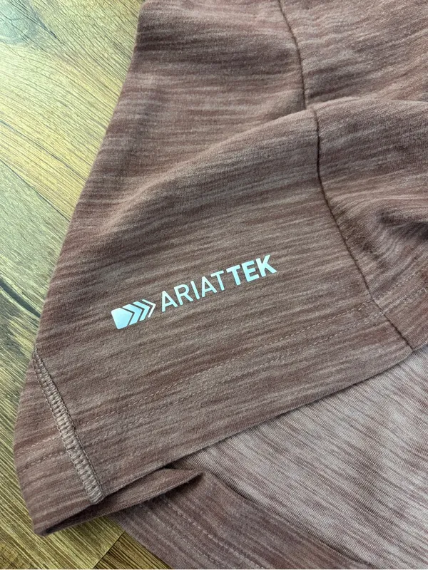 Ariat Laguna Quarter Zip Ladies Long Sleeve Top Twilight Mauve - Image 5