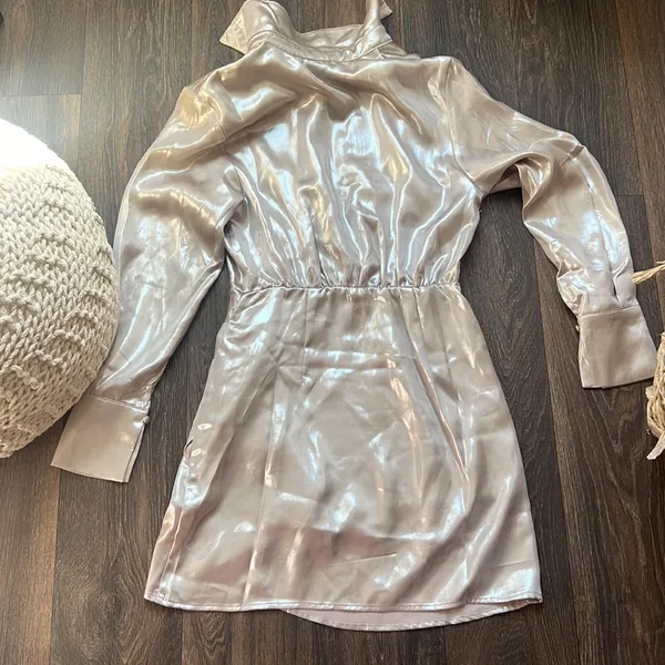 Dynamite Metallic Dress - Image 3