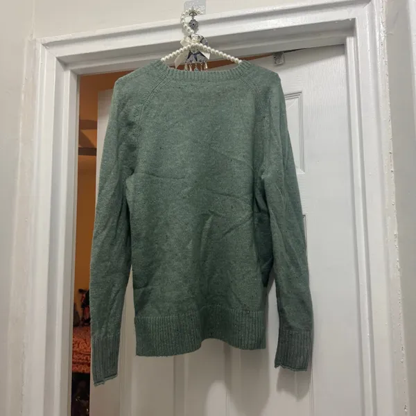 LOFT Size Small Green Crew Neck Sweater Classic Knit Design - Image 6