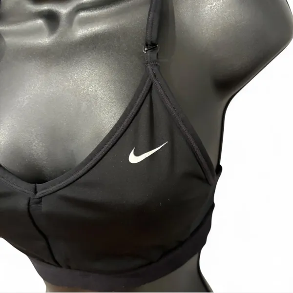 Nike Womens Dri Fit Swoosh Sports Bra Non-padded White Size S - Image 2