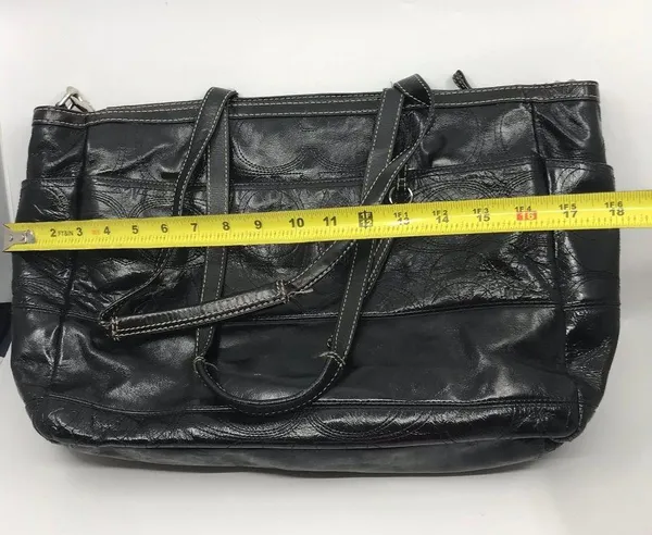 COACH Black Patent Leather Shoulder Bag - Image 2