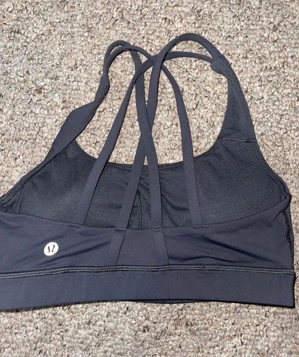 Lululemon Grey Energy Bra Size 4 - Image 2
