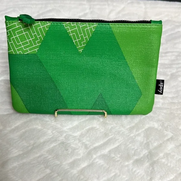 Ipsy Tetris MakeUp Cosmetic Pouch Bag‎ Green - Image 7