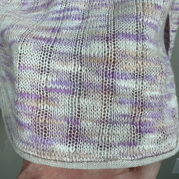We The Free People Top Womens Medium Open Knit Spaced Out‎ Scoop Neck Thumbholes - Image 11
