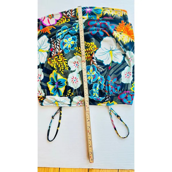 Rachel Roy Rikki Tropical Midnight Combo tiered camisole tank top blouse sz M - Image 11