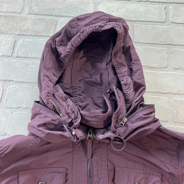 Eddie Bauer Travex Utility Windbreaker‎ Jacket Womens Medium Purple Full Zip M - Image 16