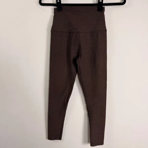Beyond Yoga Spacedye High Waisted Midi Leggings Womens XS Heathered Brown USA - Image 2