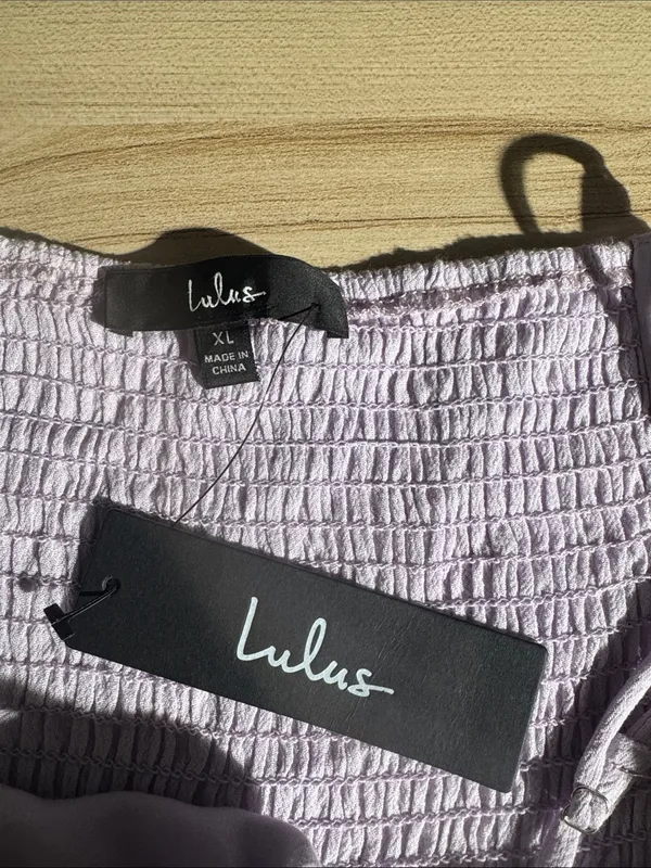 NWT Lulus Lavender Leads to You Crochet Lace Halter Dress XL - Image 6