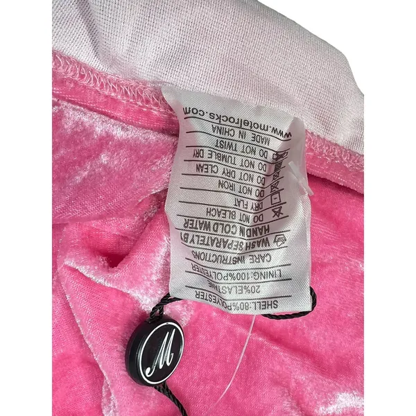 Motel Valeo One Piece Swimsuit in Velvet Cotton Candy Pink Size Small NWT - Image 8