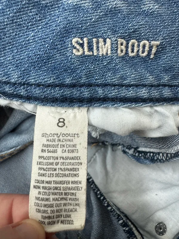American Eagle Stretch Slim Boot Cut Jeans Size 8 Short - Image 6