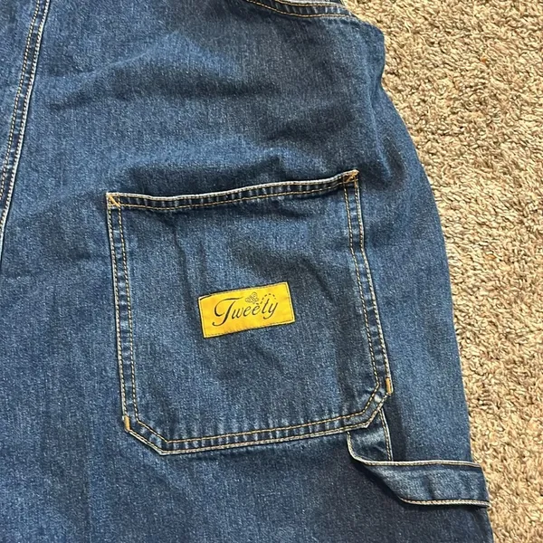 Looney Tunes‎ Women’s Vintage Tweety Bird Denim Overalls 18W - Image 9