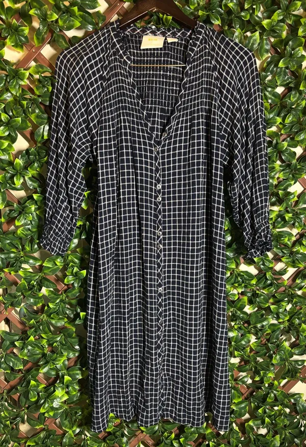 Maeve Anthropologie Sara Smocked Shirtdress size XSMALL - Image 3