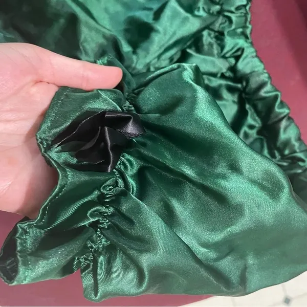 Sugar Kitty bloomers in emerald satin - Image 8