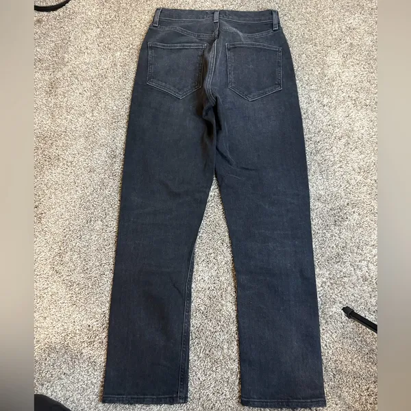 Agolde Riley High rise straight jeans black sz 24 - Image 4