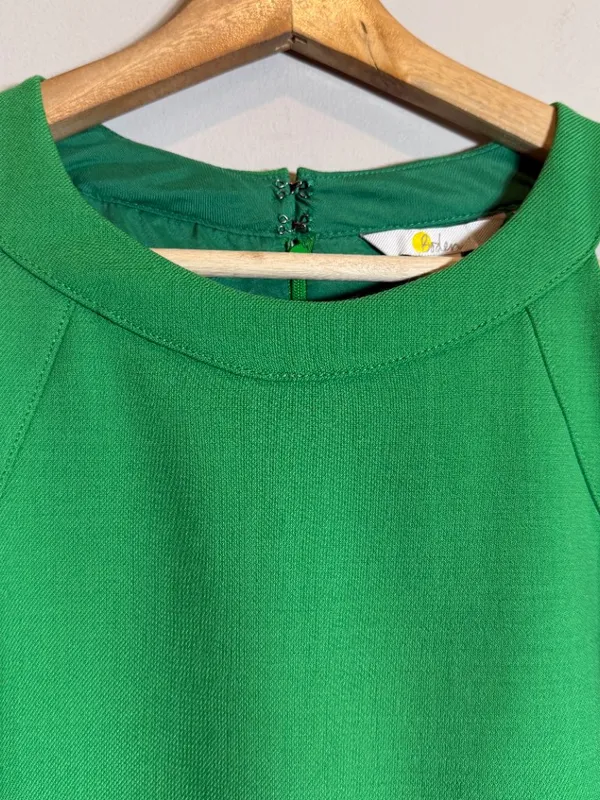 Boden Sleeveless Mini Shift Dress Women's 8R Kelly Green Preppy Cocktail Career - Image 9