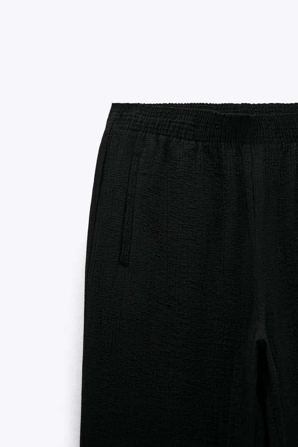 ZARA textured soft high waisted straight leg pants - Image 8