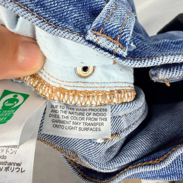 J.Crew Essential Straight High Rise Raw Hem Jeans Running Lake 28 Distressed - Image 10