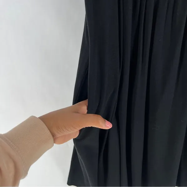Lunn‎ by Lilith Black Lightweight Cotton Dress Mesh Trim Fit & Flare Pockets - Image 7