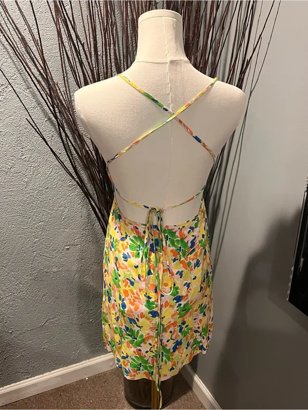 🌼Nwt Sky To Moon Yellow Floral Mini Dress Size Small🌼 - Image 3