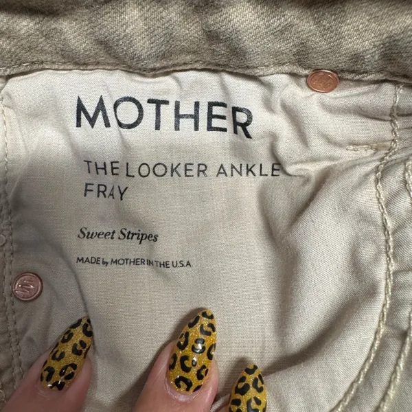 Mother The Looker Ankle Fray in Sweet Stripes size 27 - Image 7