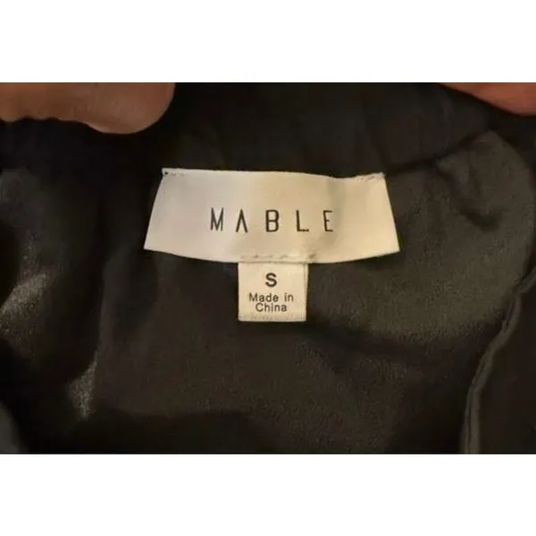 MABLE Poplin Bubble Mini Skirt in Black sz. S - Image 6