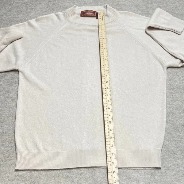 Vintage Made in USA Worthington Cream Crewneck Sweater Raglan Sleeve Sz‎ L EUC - Image 5
