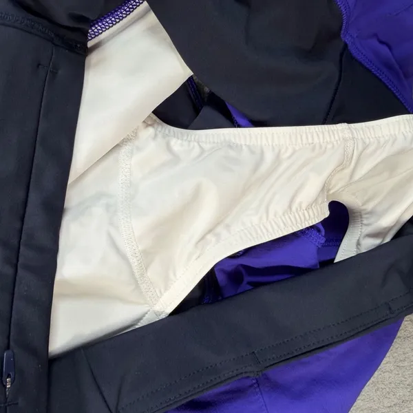 Athleta Running Free Color Block Athletic Shorts Women's Large Blue Purple 3" - Image 5