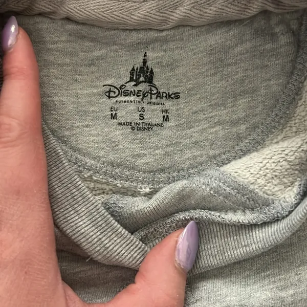 Disney Heather Gray Sweatshirt with Mickey Mouse Design - Image 2