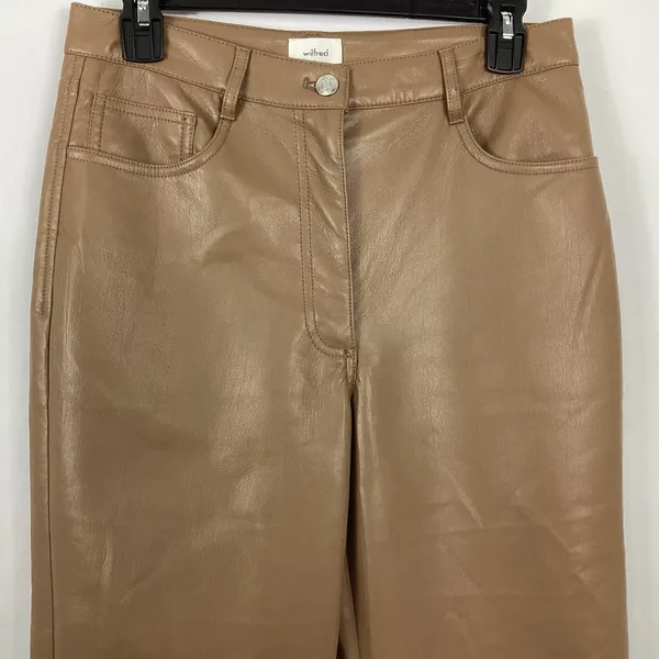 Wilfred Aritzia The Melina Pant Faux Leather Size 8 - Image 3