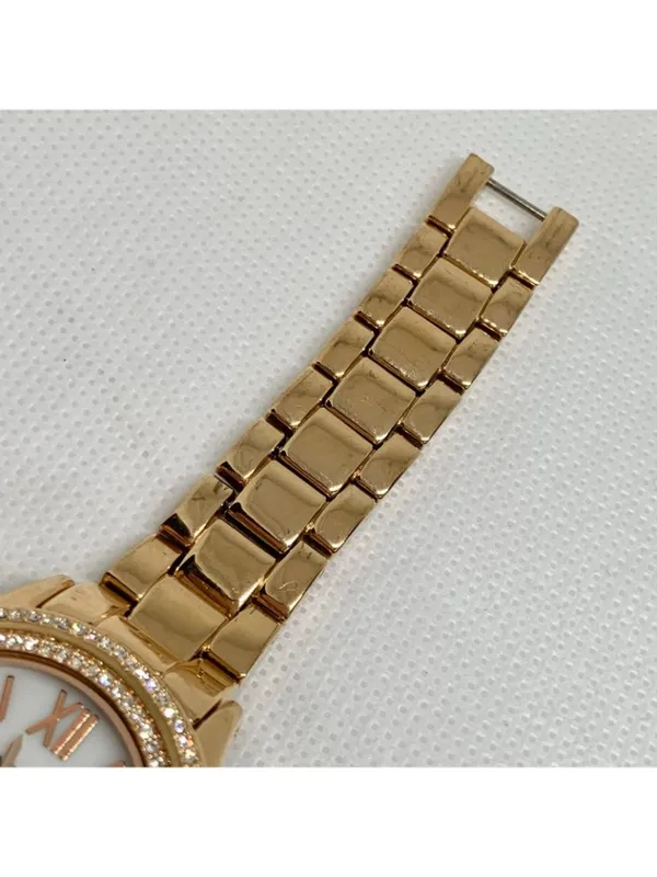 Anne Klein rose gold tone women watch mop dial 33mm Roman numerals 6” running - Image 4