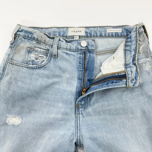 FRAME Le High N Tight Crop Mini Boot Jeans Womens 28 Distressed Grunge‎ Indie - Image 8