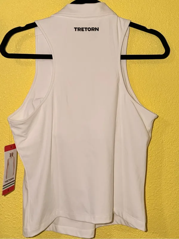 Tretorn White Sleeveless Polo Tank Top - Image 7