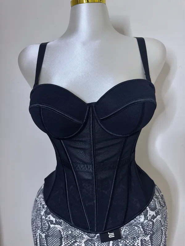 & Other Stories Black corset top - Image 6
