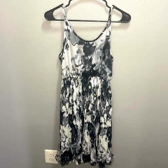 Miss Me MM Couture Women's Tie‎ Dye Black White Chiffon Dress Size S - Image 4