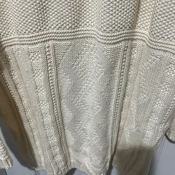 Vintage Woolrich Cable Knit Tunic Sweater Made In USA Women’s M Cotton NEW NOS - Image 6