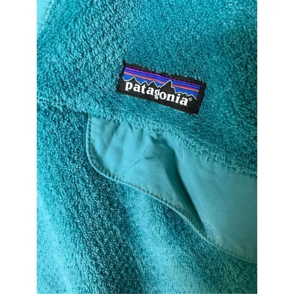 Patagonia Retool Snap T Fleece sweatshirt pullover teal women's size large 25442 - Image 3