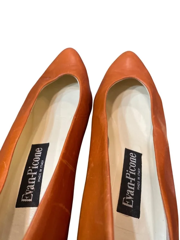 Evan Picone wms orange slip on kitten heels 2" formal shoes SKU 10-411 - Image 7