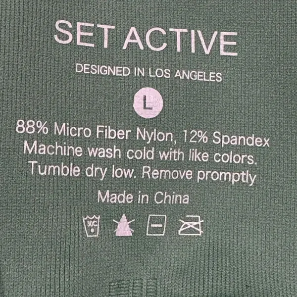 Set Active Green Seamless Leggings Women’s Large - Image 2