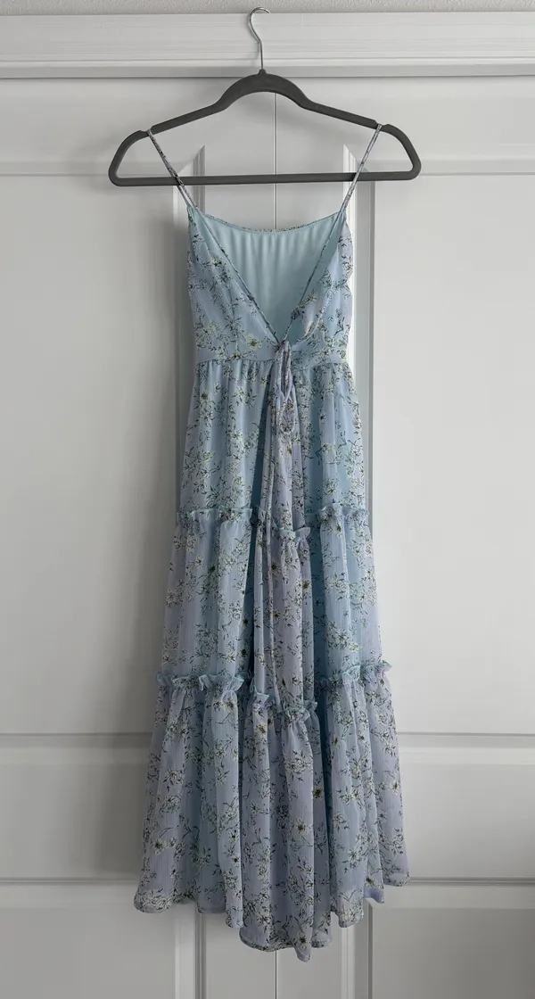 Endless Blu Blue Floral Midi Dress - Image 2