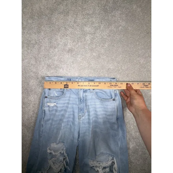american‎ eagle curvy super high rise baggy wide leg 2 Reg Distressed - Image 7