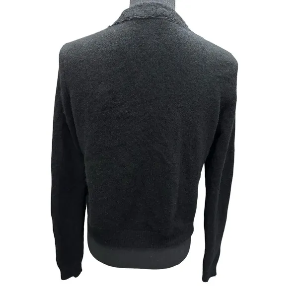 Vince‎ Womens Size Small 100% Cashmere Sweater Cardigan Black Beads Pockets - Image 5