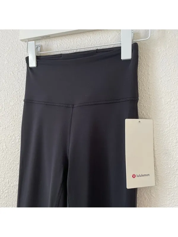 Lululemon Groove SHR Nulu Flared Pant Black Size 2 Regular Athleisure Retro NEW - Image 3