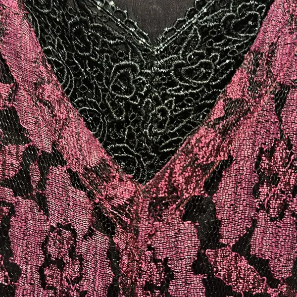 GORGEOUS vintage Purple plum lace‎ dress size m whimsigoth - Image 3
