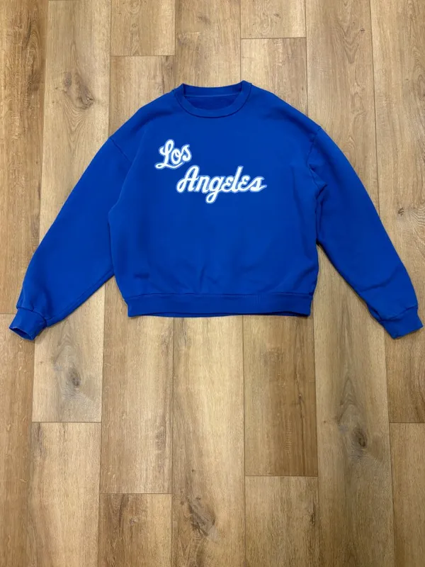 🌟 Madhappy 🌟 Los Angeles Dodgers Crew Neck Sweatshirt Blue Sz M - Image 2