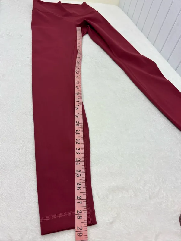 lululemon athletica High-Rise Burgundy Workout Leggings Size 4 - Image 7
