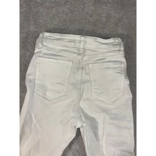 oraije paris white‎ jeans cropped flare boot cut Size Small 25x24 - Image 8
