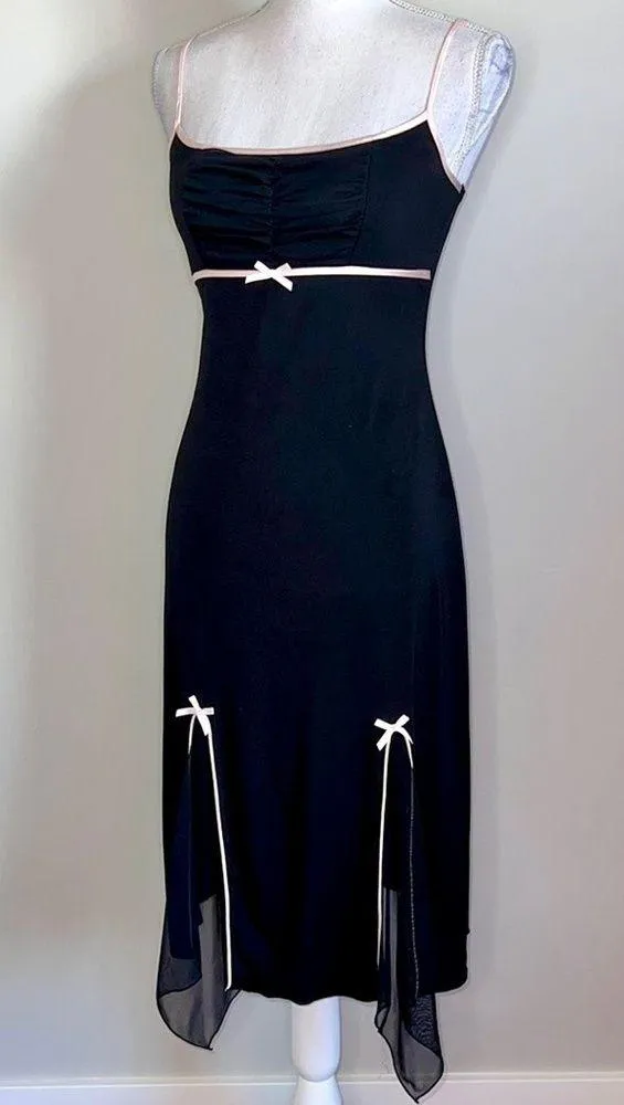Vintage Y2K Slinky Dress Black - Image 3