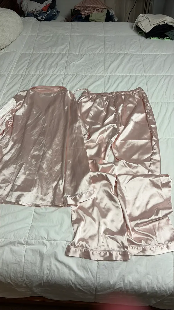 Satin PJ’s Pink Size M - Image 6