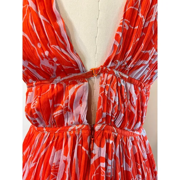 Astr The Label Pascadero Orange Abstract Maxi Gown Dress Size XS - Image 15